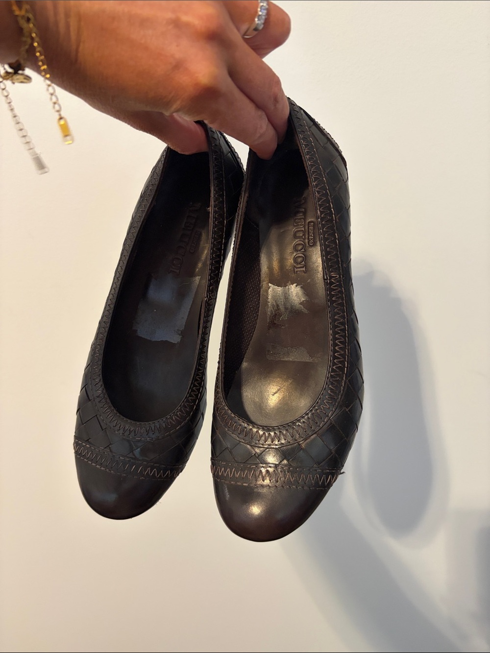 Sesto Meucci Woven Leather Flats